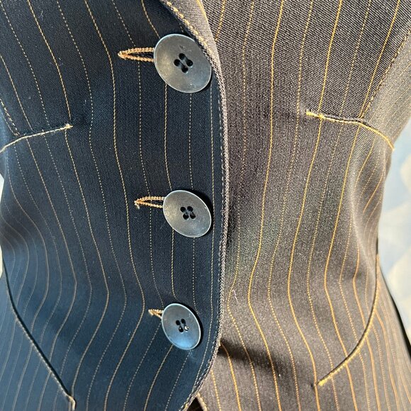 BEBE Vintage Pinstripe Suit - Size 2 - Picture 4 of 8